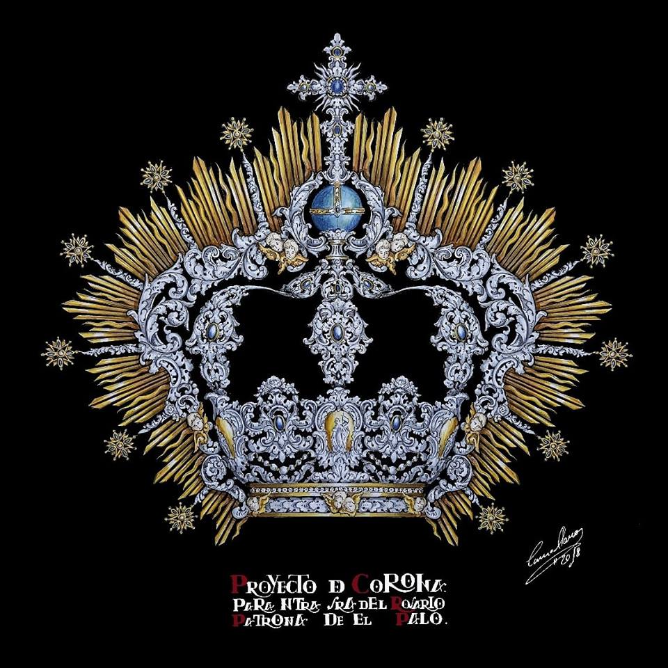 Diseño de corona para Ntra. Sra. del Rosario, obra de Curro Claros.