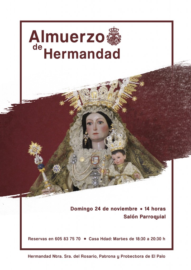 Cartel promocional del almuerzo de Hermandad 2019.