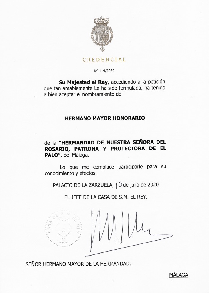 HM Honorario SM Rey de España redes