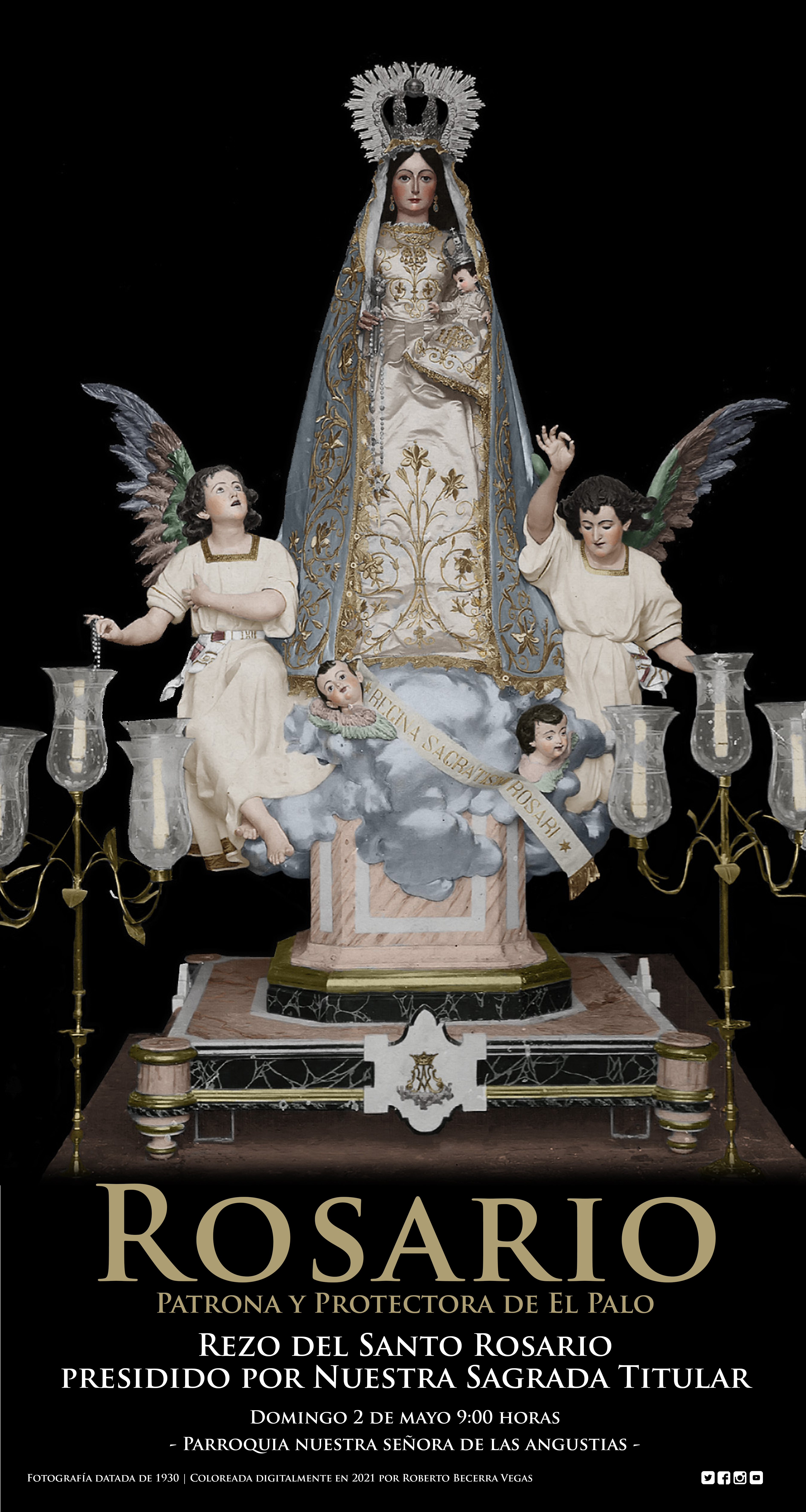 El barrio de El Palo, al encuentro de la tradición del Rezo del Rosario